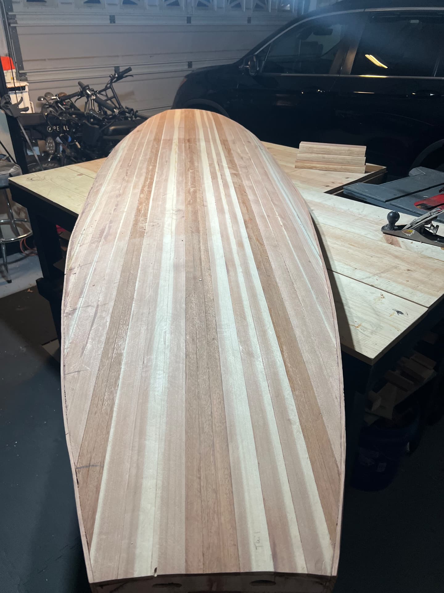 Wood Surfboard Deck