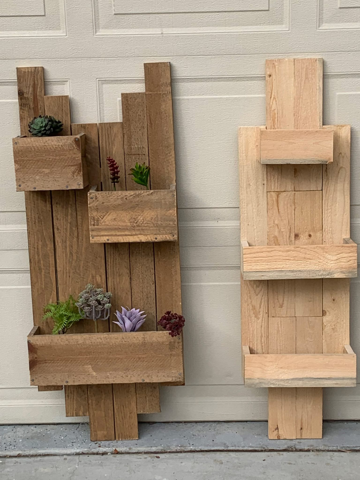 Wall-Mounted Wood Planters