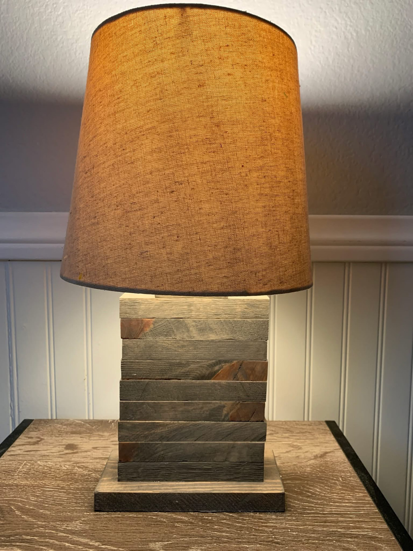 Reclaimed Wood Table Lamp
